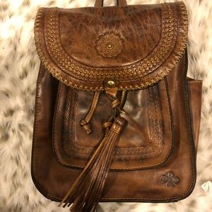 Patricia Nash brown leather backpack